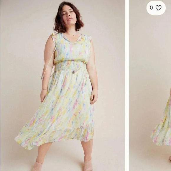 Anthropologie watercolor maxi dress - Picture 2 of 12